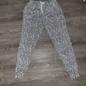 Leopard Print Jogger Pajama Pants Size Small